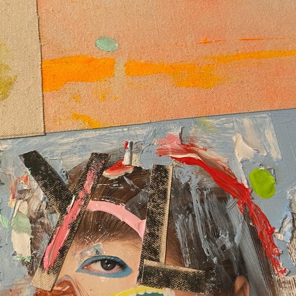 Gilbane Peck Gorgeous Mixed Media Framed painting purchased in NYC - Picture 6 of 8